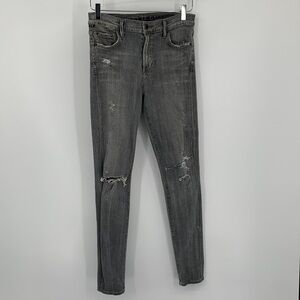 Citizens of Humanity COH Rocket skinny jeans denim distressed gray black 28